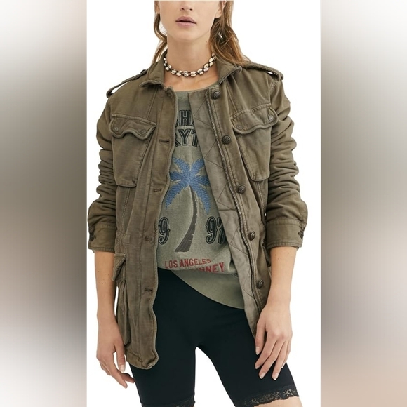 Free People - Not Your Brothers Surplus Jacket - Picture 2 of 7